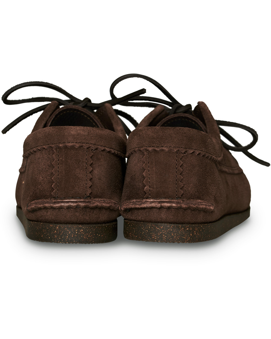 Herr | Yuketen Kiltie Blucher Boat Shoe Dark Brown Suede | Yuketen | Kiltie Blucher Boat Shoe Dark Brown Suede