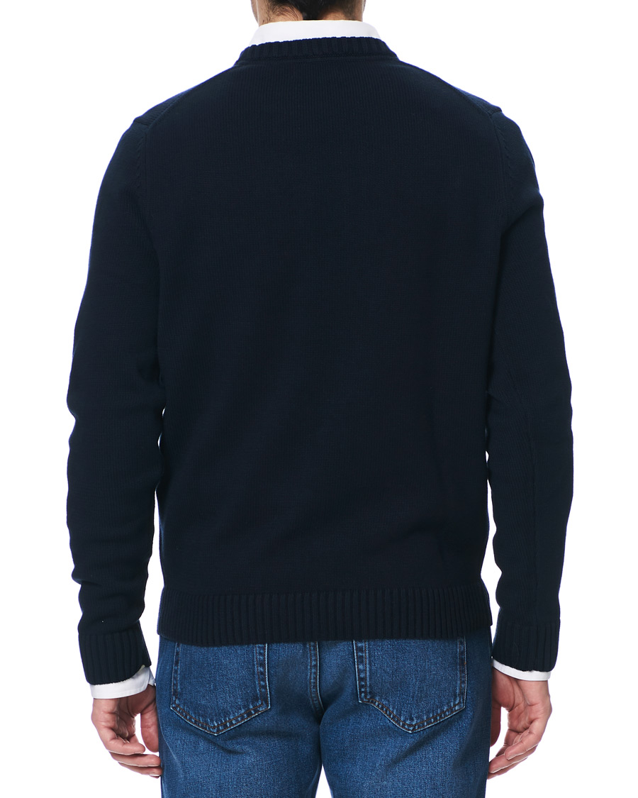 Herr | Tröjor | Henri-Lloyd | Henri Lloyd Cross Flag Knitted Crew Neck Navy