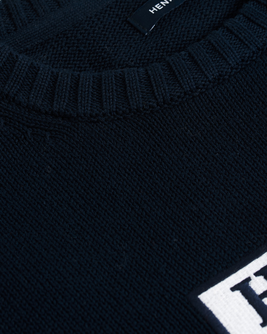 Herr | Tröjor | Henri-Lloyd | Henri Lloyd Cross Flag Knitted Crew Neck Navy