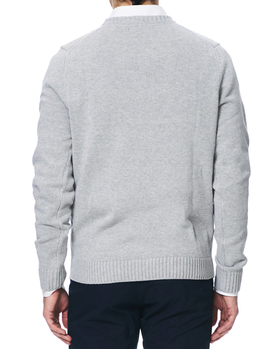Herr | Tröjor | Henri-Lloyd | Henri Lloyd Cross Flag Knitted Crew Neck Grey Melange