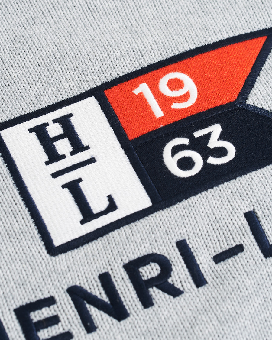 Herr | Tröjor | Henri-Lloyd | Henri Lloyd Cross Flag Knitted Crew Neck Grey Melange