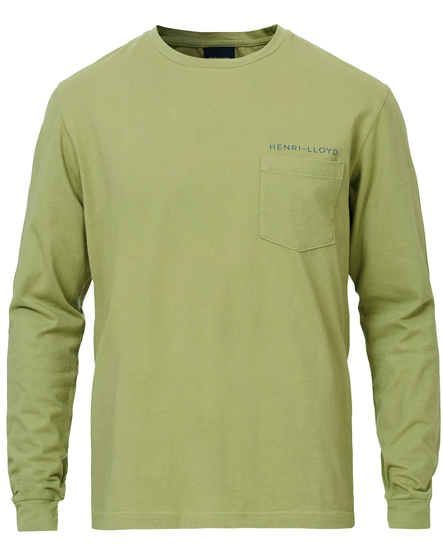 Herr | T-Shirts | Henri-Lloyd | Henri Lloyd RWR Backprint Long Sleeve Crew Neck Tee Light Green