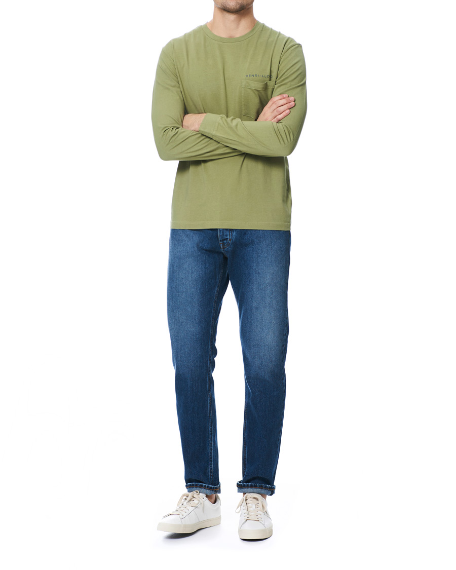 Herr | T-Shirts | Henri-Lloyd | Henri Lloyd RWR Backprint Long Sleeve Crew Neck Tee Light Green