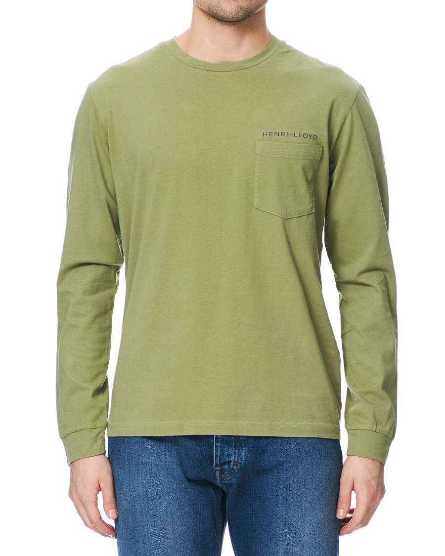 Herr | T-Shirts | Henri-Lloyd | Henri Lloyd RWR Backprint Long Sleeve Crew Neck Tee Light Green