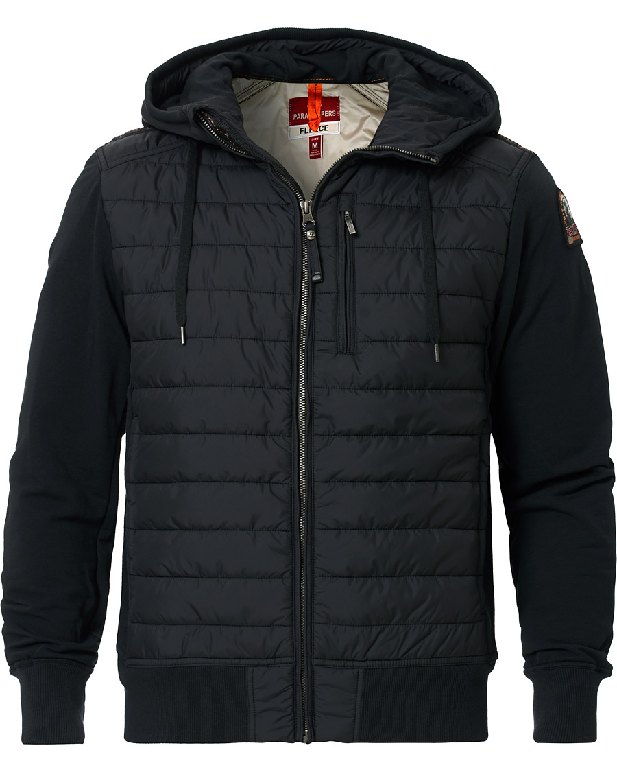 Herr | Jackor | Parajumpers | Ivor Fleece & Puffer Hooded Jacket Black
