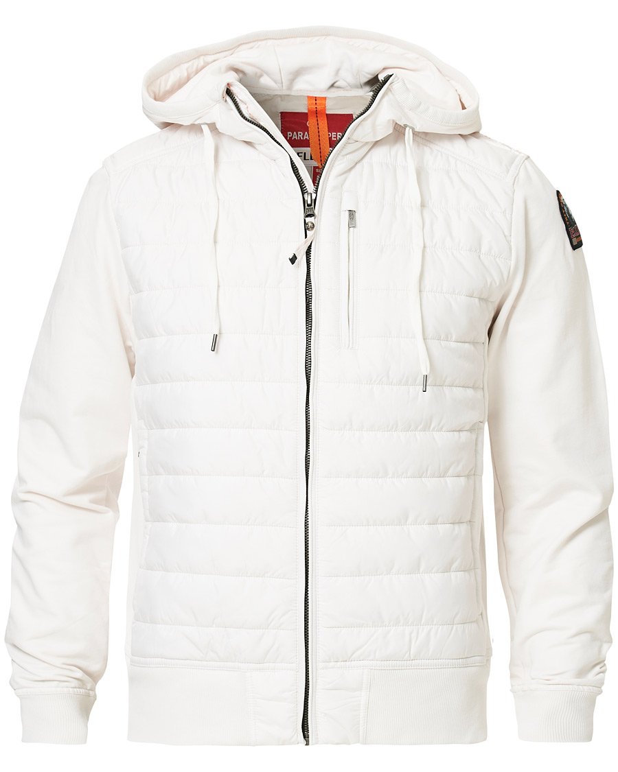 Herr | Jackor | Parajumpers | Ivor Fleece & Puffer Hooded Jacket White Cream L