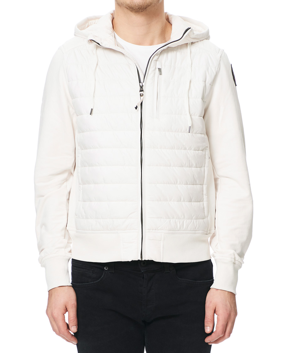 Herr | Jackor | Parajumpers | Ivor Fleece & Puffer Hooded Jacket White Cream L
