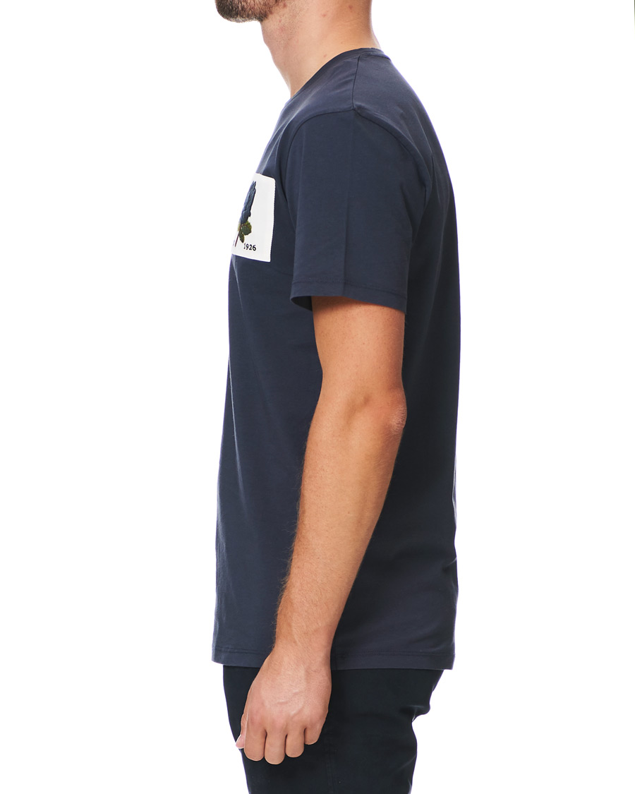 Herr | T-Shirts | Kent & Curwen | Rose Embroidered T-Shirt Navy