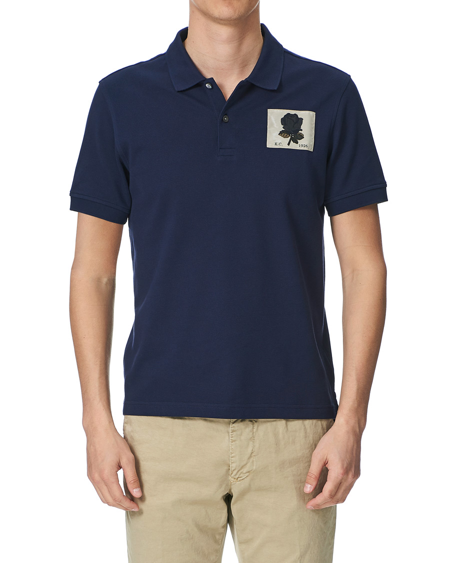 Herr | Pikéer | Kent & Curwen | Small Rose Polo Navy