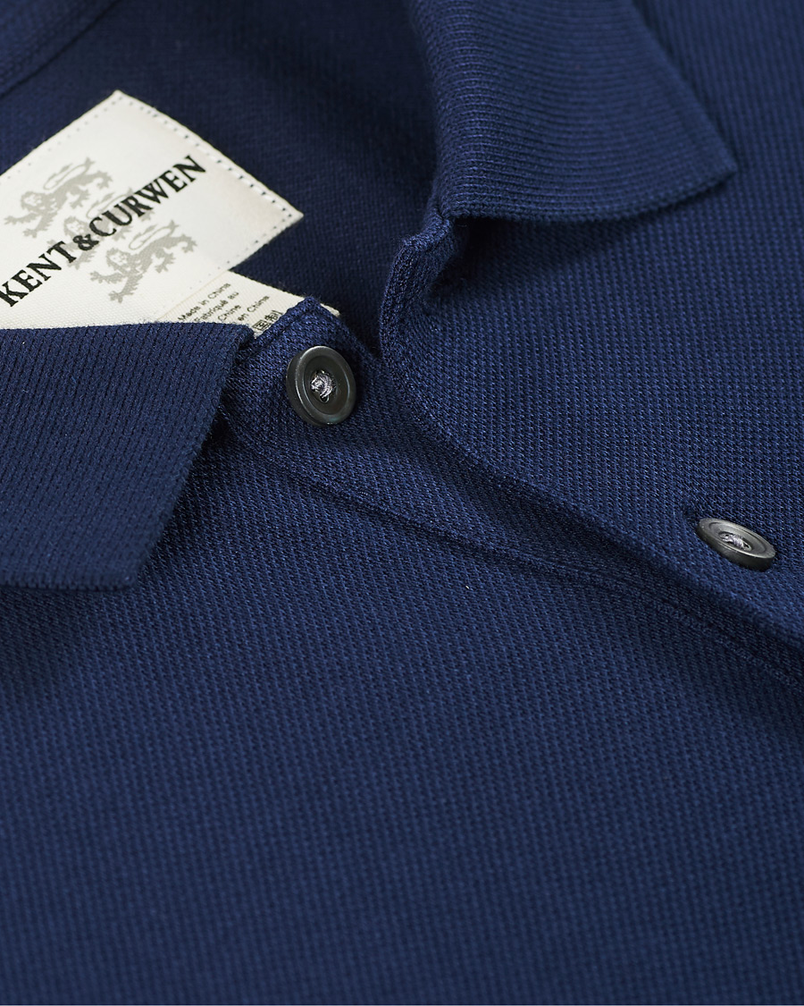 Herr | Pikéer | Kent & Curwen | Small Rose Polo Navy