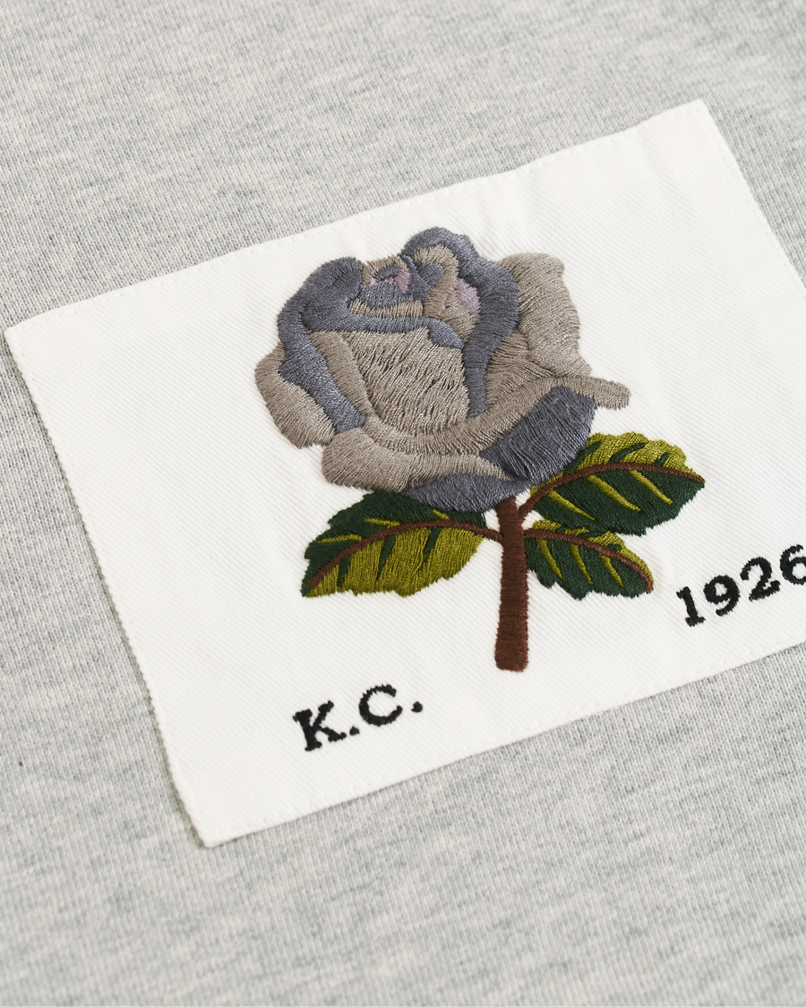 Herr | Tröjor | Kent & Curwen | Rose Embroidered Sweatshirt Grey