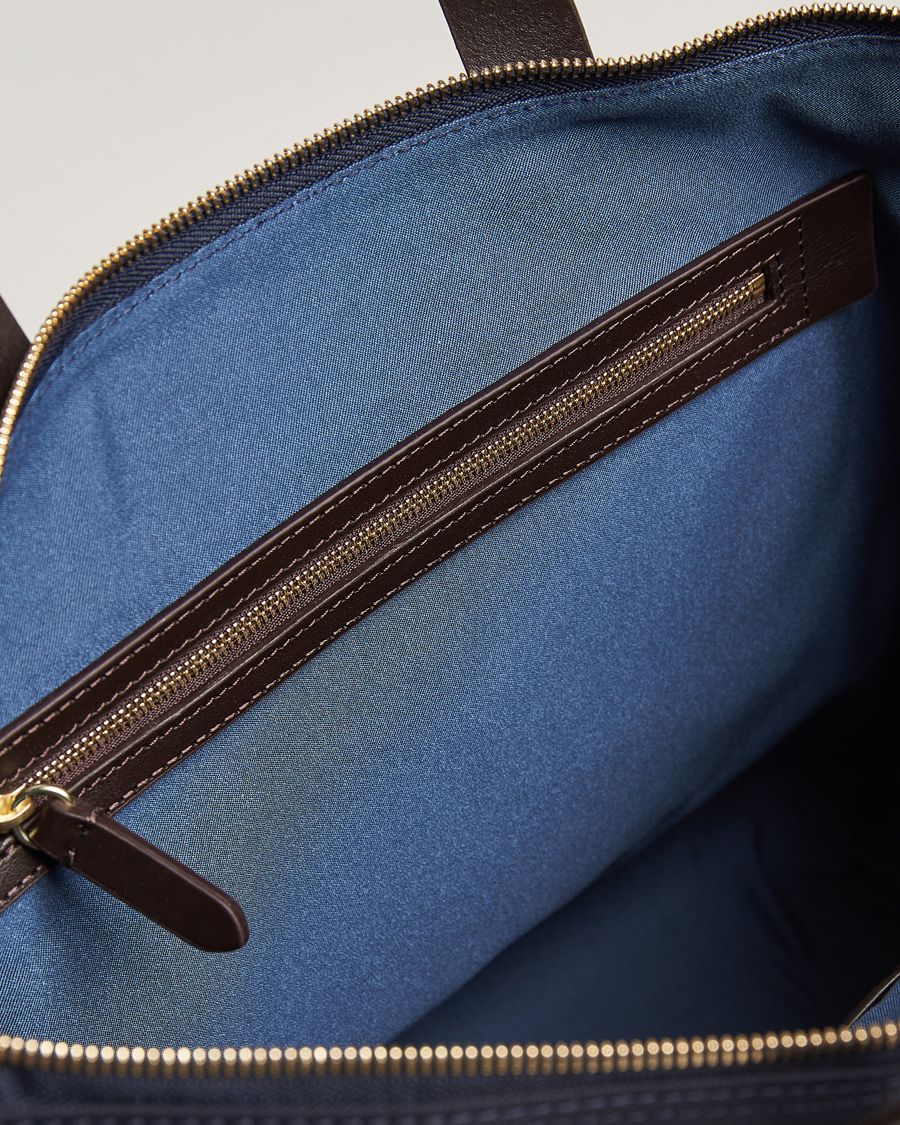 Herr | Väskor | Mismo | MismoM/S Canvas Slim BriefNavy/Dark Brown