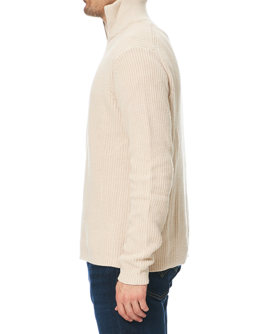 Herr | Tröjor | Samsøe Samsøe | Samsøe & Samsøe Trani Half Zip Sweater Pumice