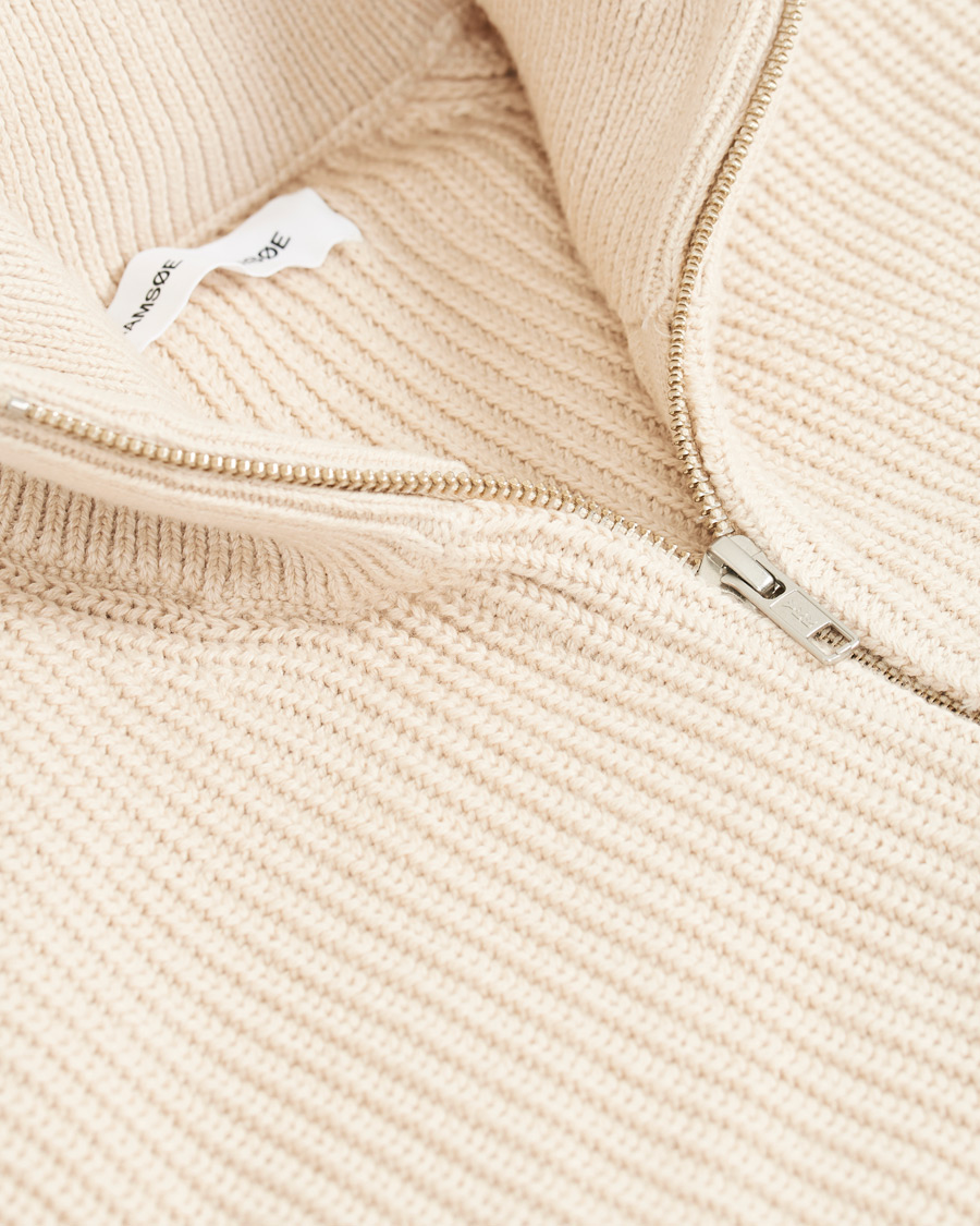 Herr | Tröjor | Samsøe Samsøe | Samsøe & Samsøe Trani Half Zip Sweater Pumice