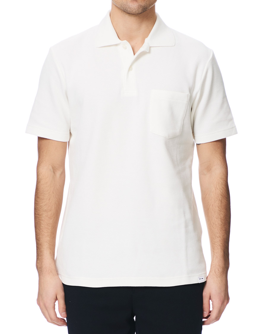 Herr | Pikéer | Samsøe Samsøe | Samsøe & Samsøe Taranto Short Sleeve Polo Lily White