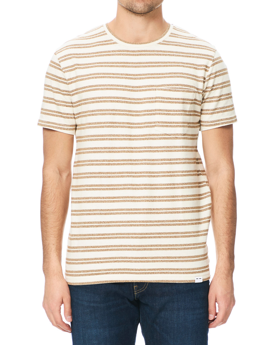 Herr | T-Shirts | Samsøe Samsøe | Samsøe & Samsøe Carpo Striped Short Sleeve Tee Monks Robe