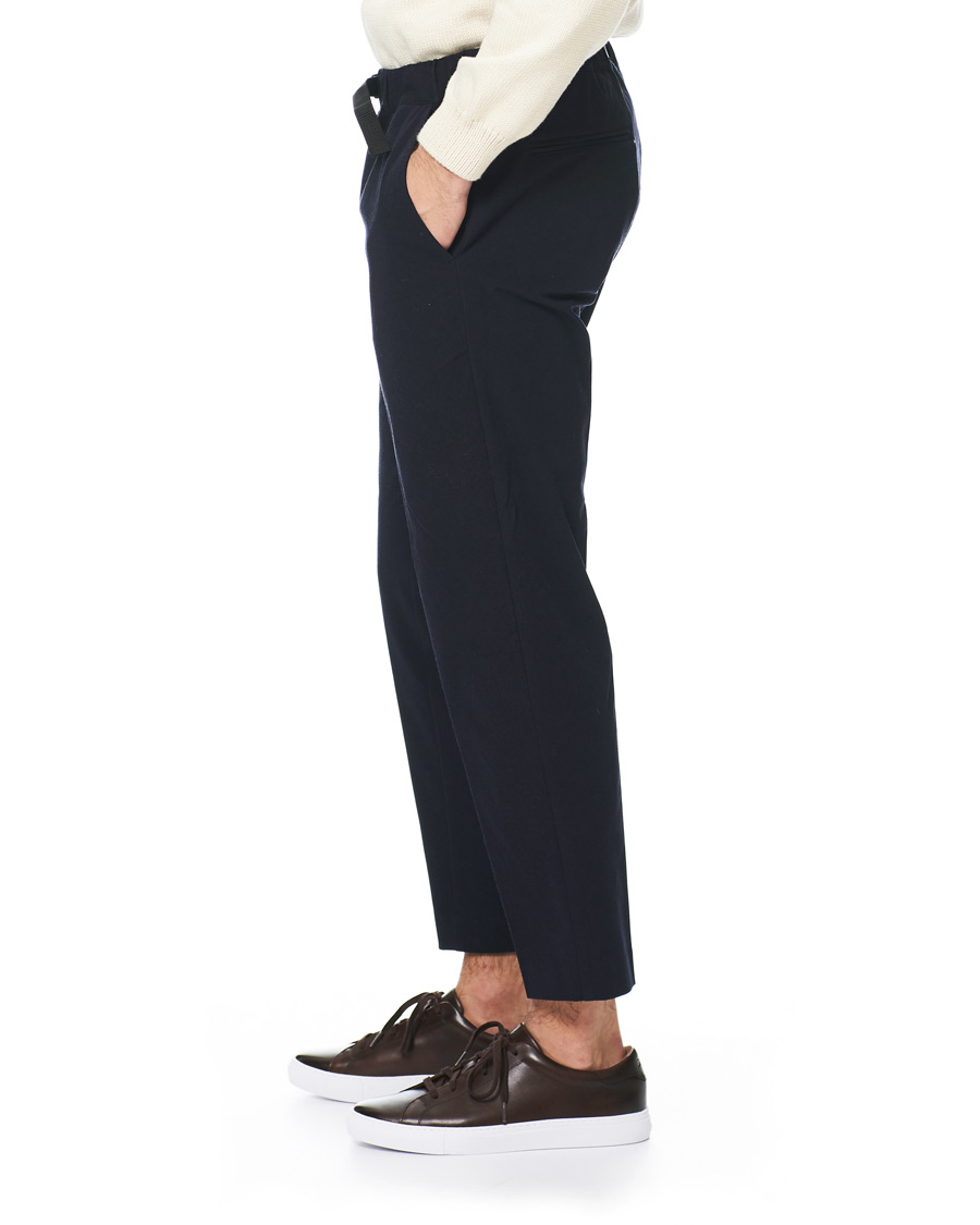 Herr | Byxor | Samsøe Samsøe | Samsøe & Samsøe Agnar Cropped Cotton Trousers Night Sky