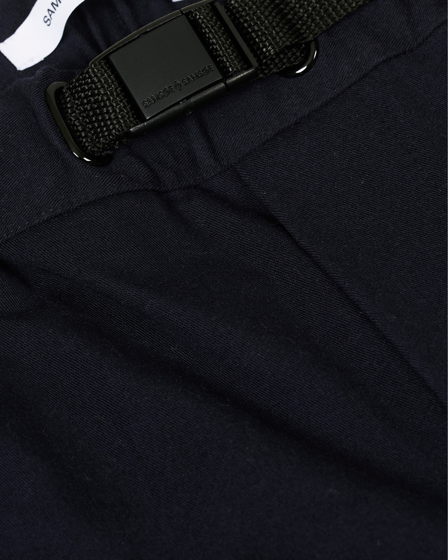 Herr | Byxor | Samsøe Samsøe | Samsøe & Samsøe Agnar Cropped Cotton Trousers Night Sky