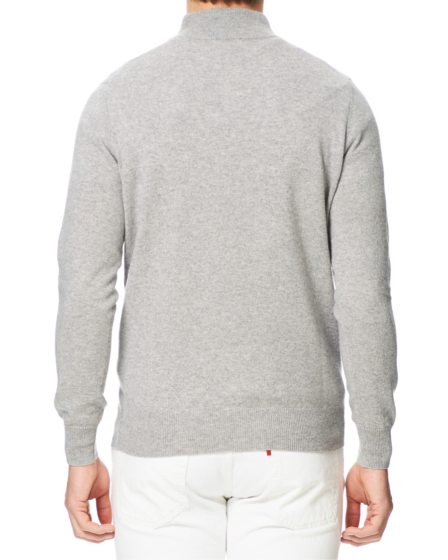 Herr | Tröjor | Soft Goat | Cashmere Half Zip Grey