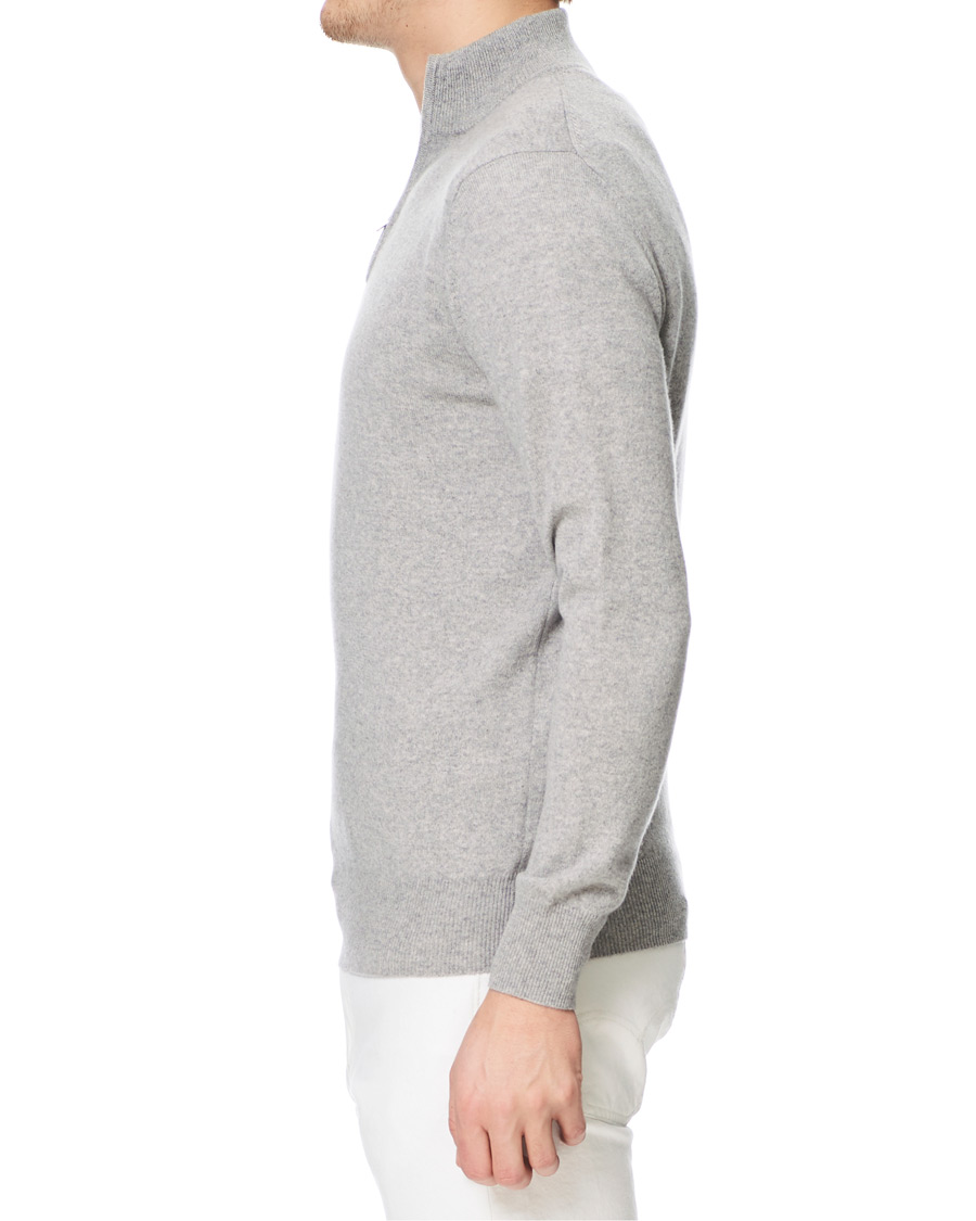 Herr | Tröjor | Soft Goat | Cashmere Half Zip Grey