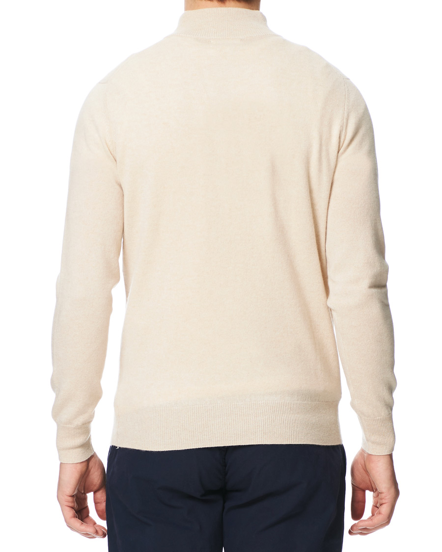 Herr | Tröjor | Soft Goat | Cashmere Half Zip Beige
