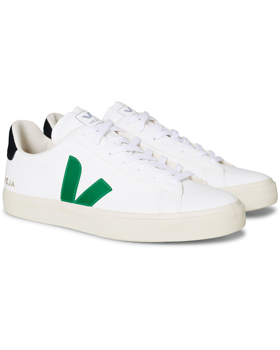 Herr | Veja Campo Sneaker Extra White/Emeraude Black | Veja | Campo Sneaker Extra White/Emeraude Black