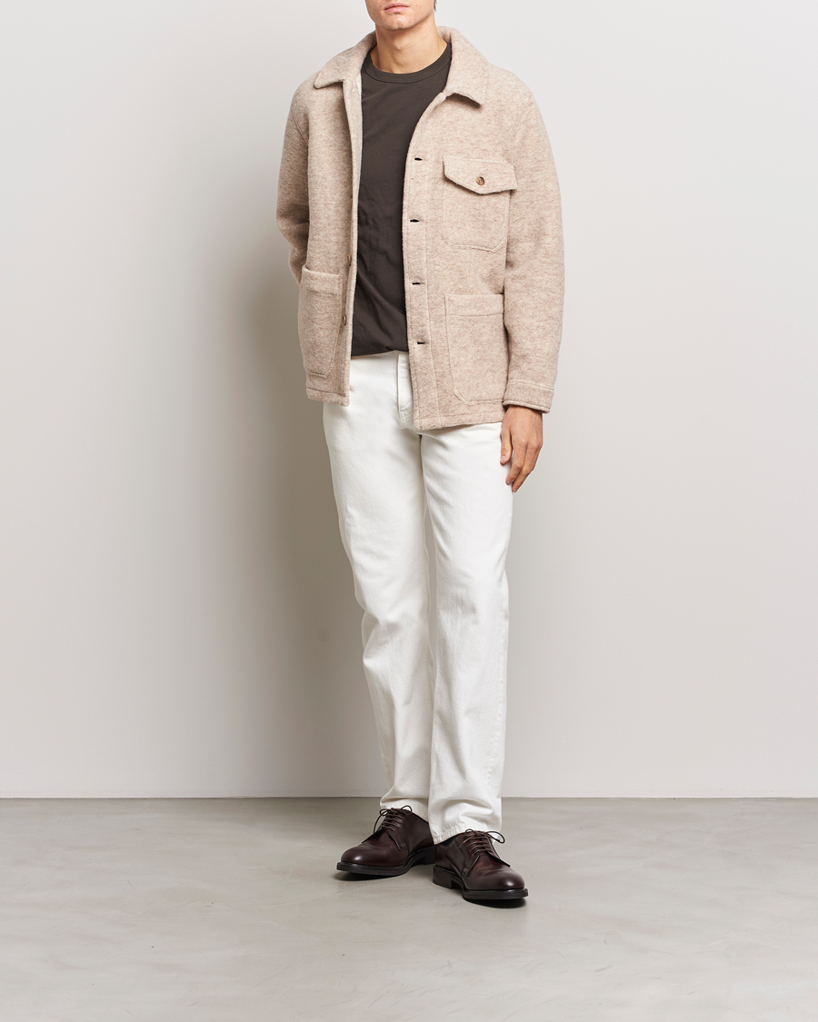 Herr | Jackor | A Day's March | Chaumont Heavy Wool Overshirt Sand