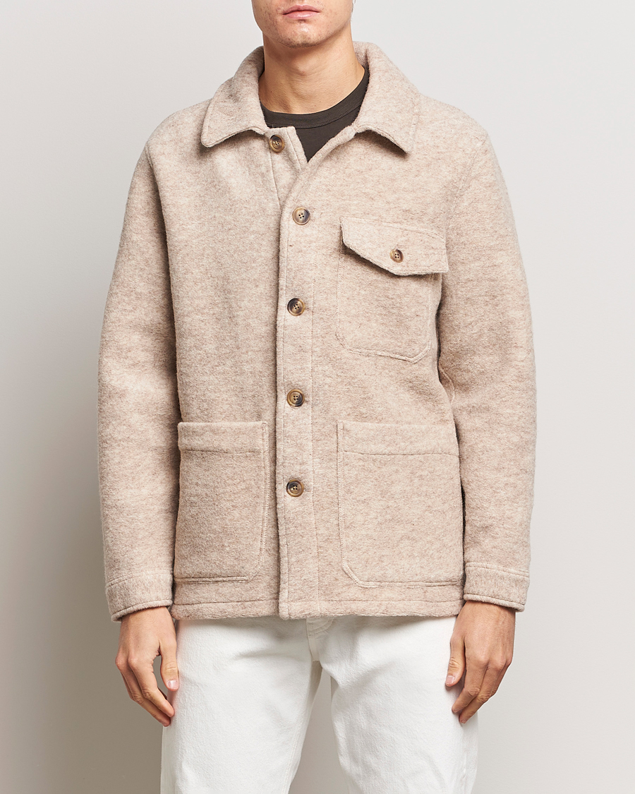 Herr | Casual jackor | A Day's March | Chaumont Heavy Wool Overshirt Sand