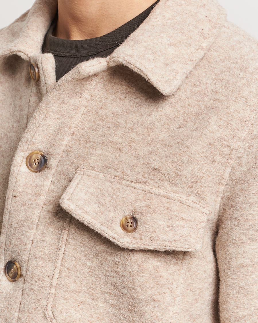 Herr | Jackor | A Day's March | Chaumont Heavy Wool Overshirt Sand