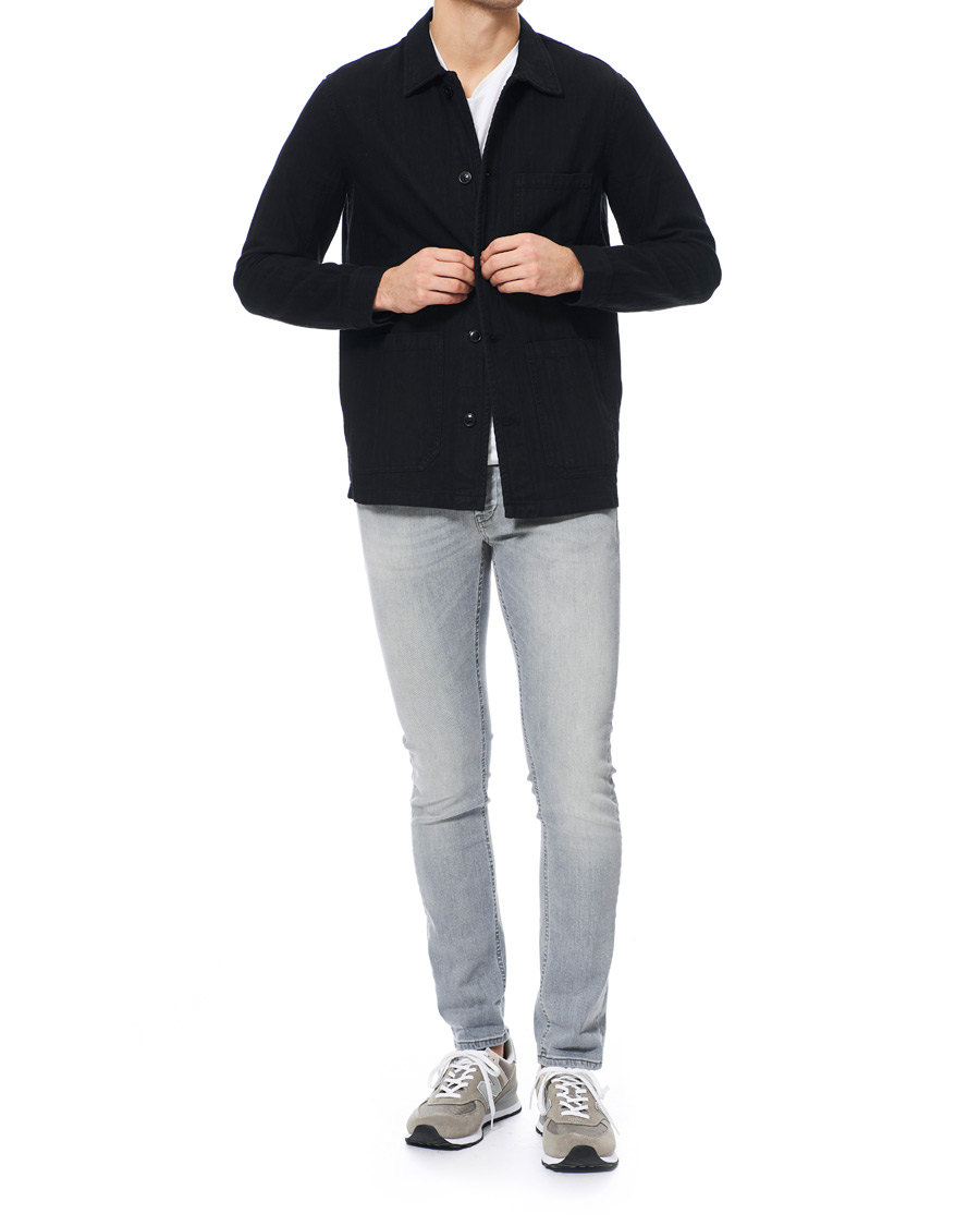Herr | Skjortor | A Day's March | Original Herringbone Overshirt Black