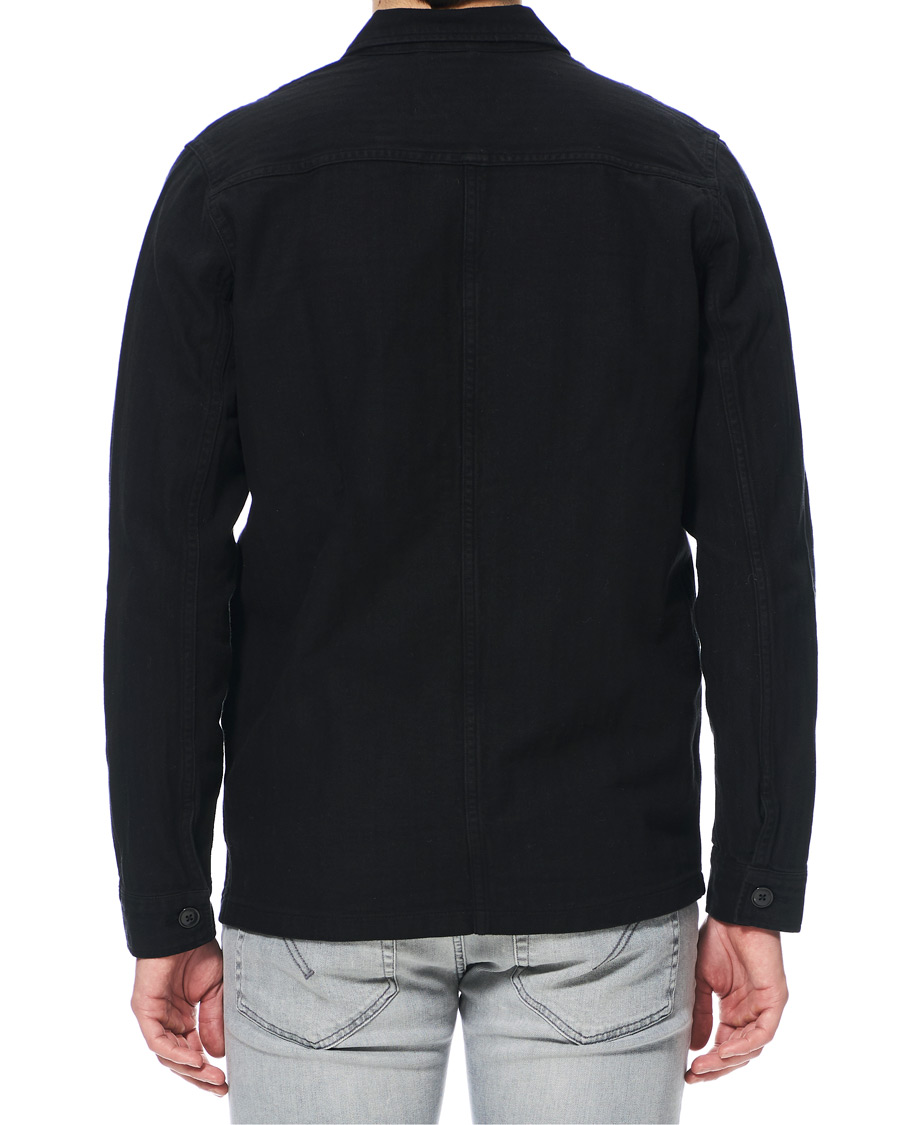 Herr | Skjortor | A Day's March | Original Herringbone Overshirt Black