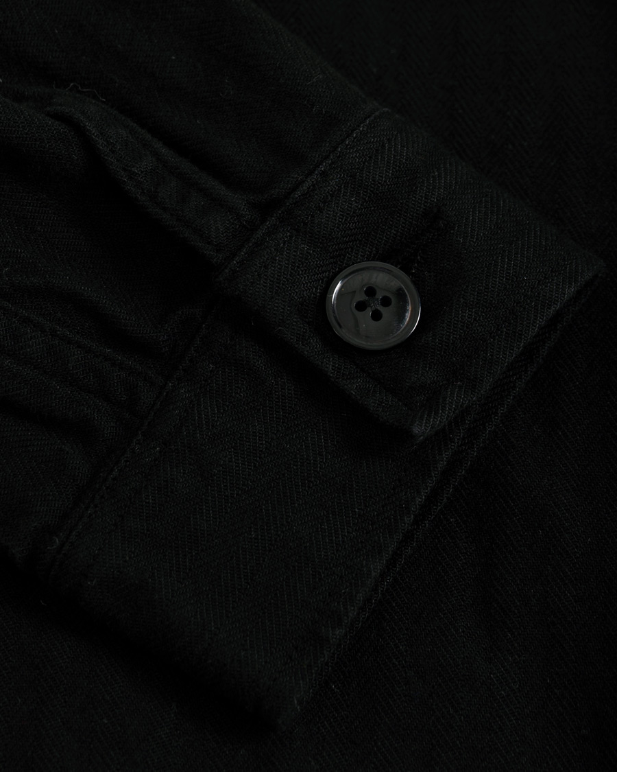 Herr | Skjortor | A Day's March | Original Herringbone Overshirt Black