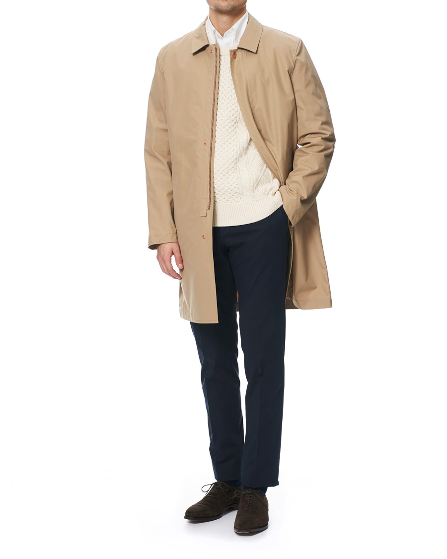 Herr | Jackor | Private White V.C. | Unlined Cotton Ventile Mac Coat 3.0 Sand