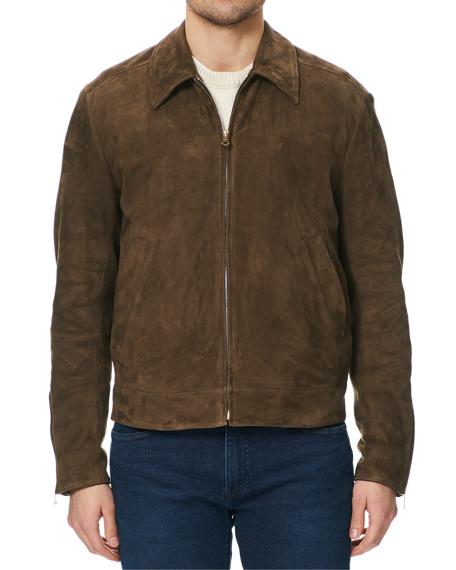 Herr | Jackor | Paul Smith | Suede Jacket Brown