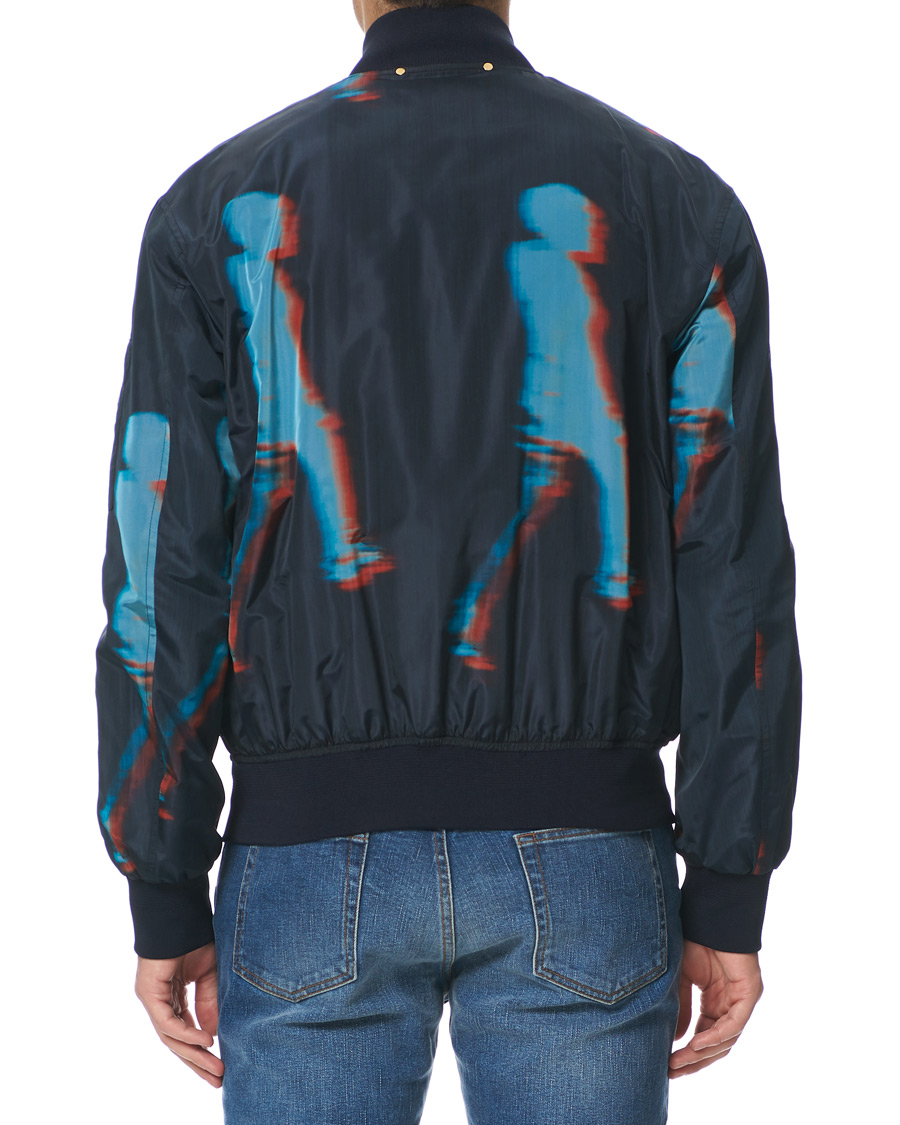 Herr | Jackor | Paul Smith | Heating Map Poly/Silk Bomber Jacket Print