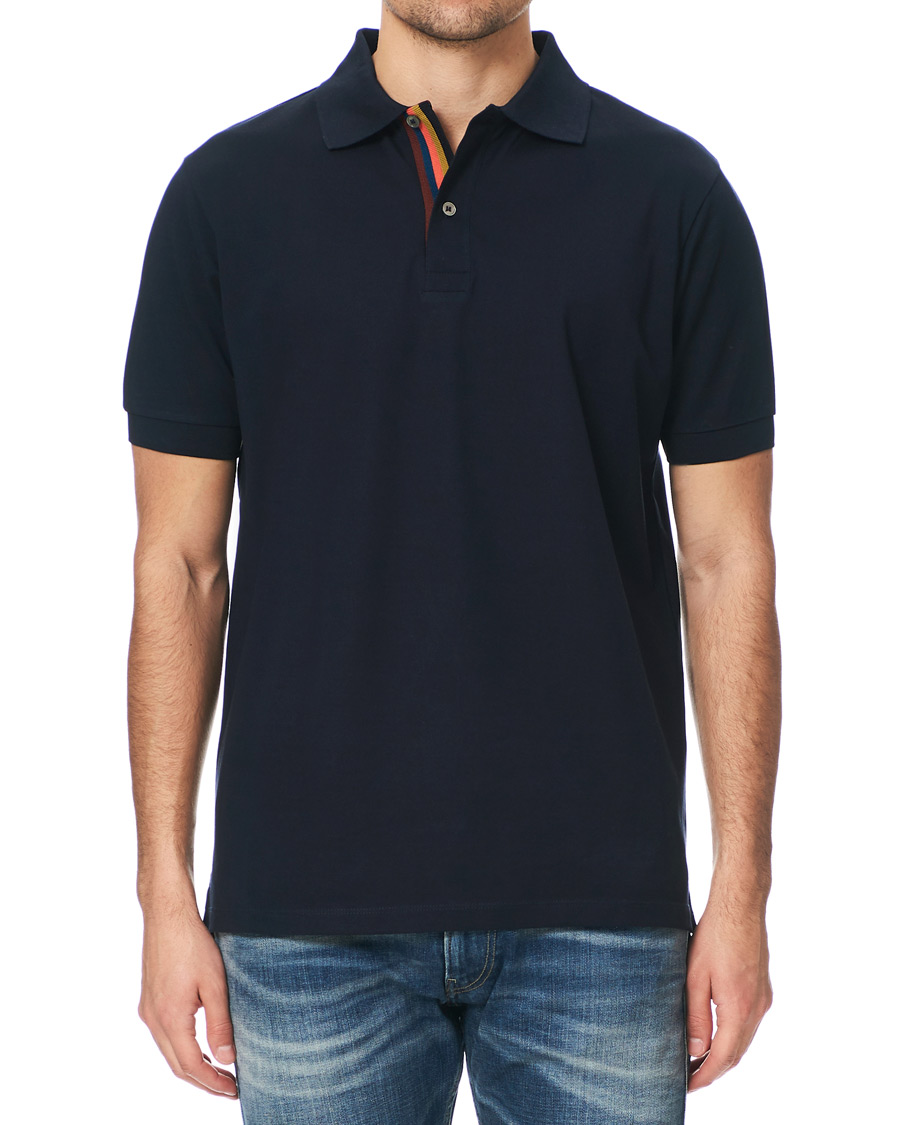 Herr | Pikéer | Paul Smith | Placket Stripe Polo Navy