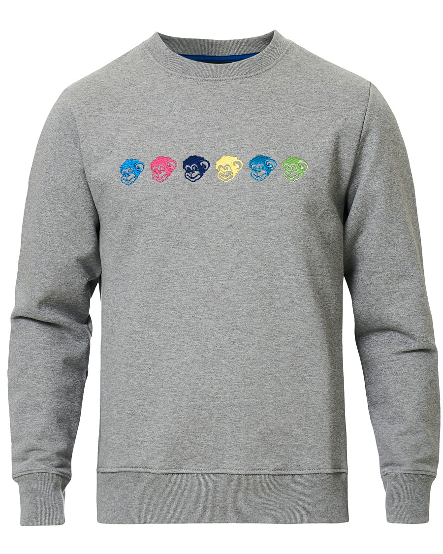Herr | Tröjor | PS Paul Smith | Monkeys Sweatshirt Grey Melange