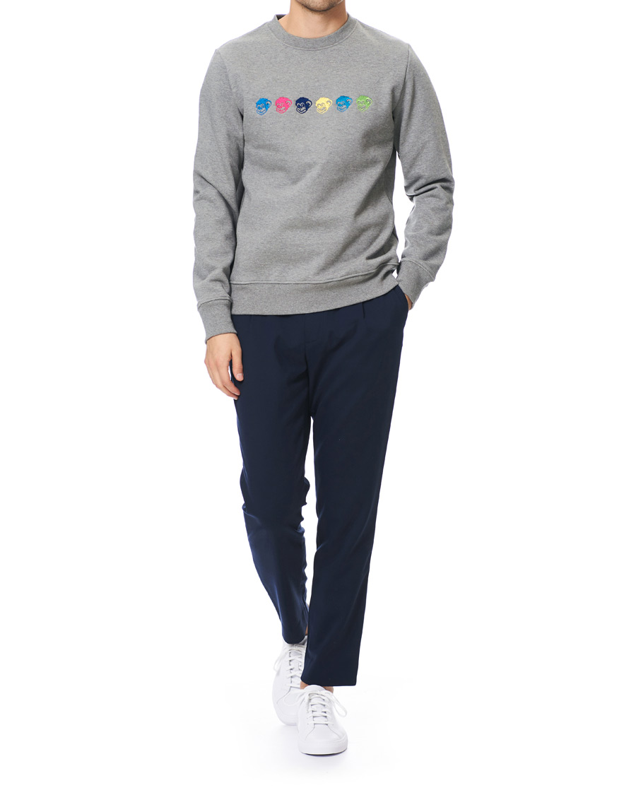 Herr | Tröjor | PS Paul Smith | Monkeys Sweatshirt Grey Melange