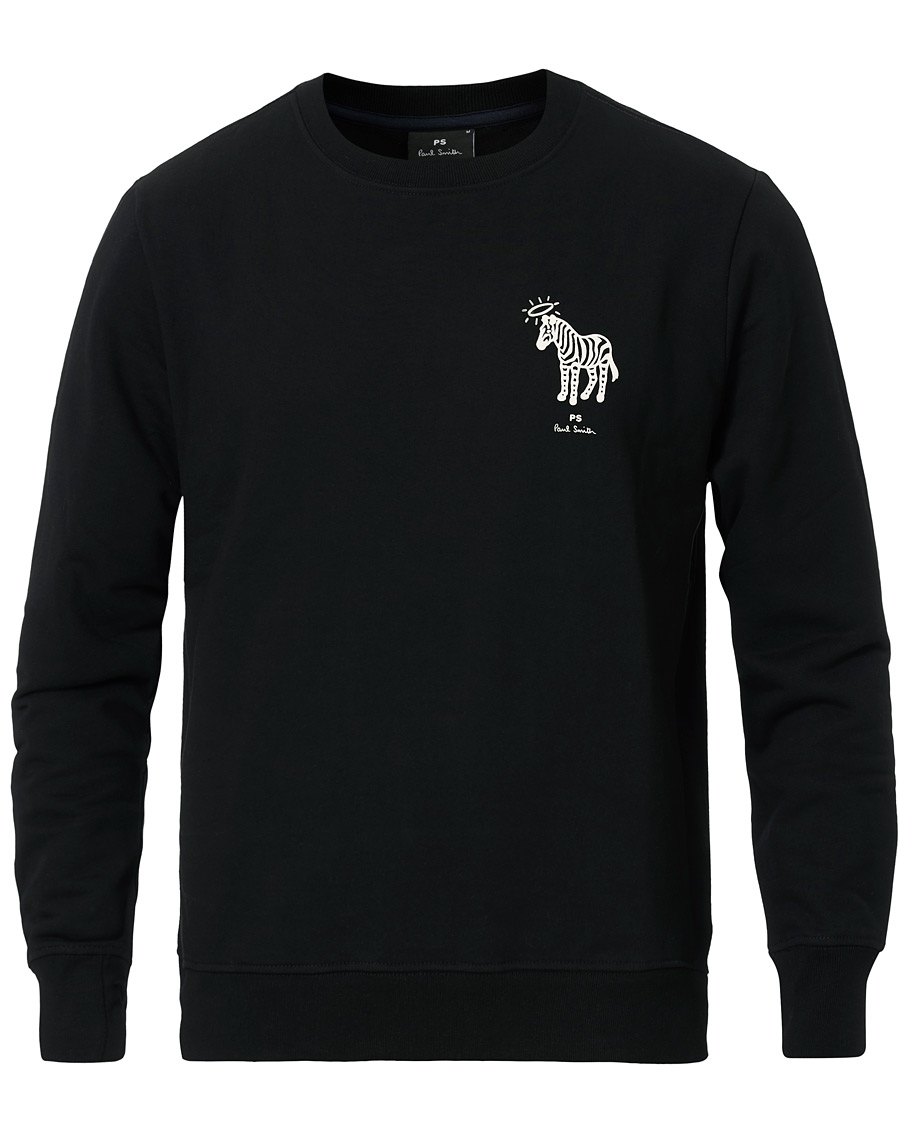 Herr | Tröjor | PS Paul Smith | Organic Cotton Halo Zebra Sweatshirt Black