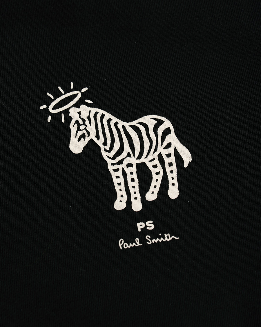 Herr | Tröjor | PS Paul Smith | Organic Cotton Halo Zebra Sweatshirt Black