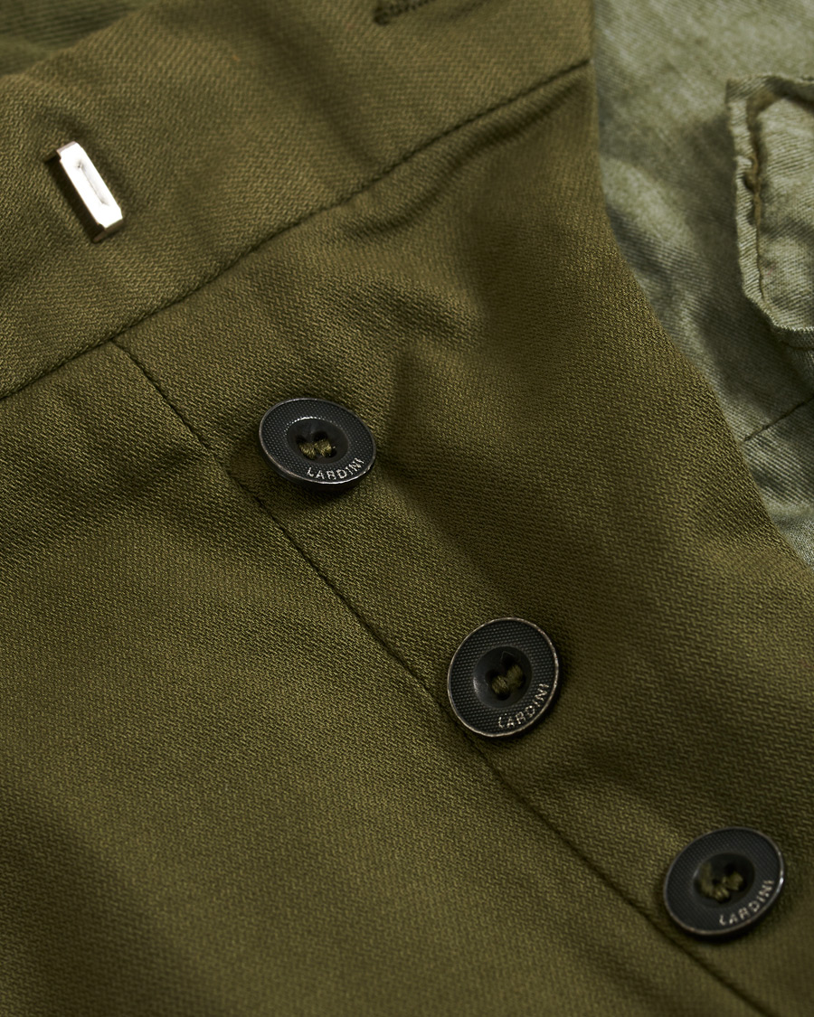 Herr | Byxor | Lardini | Luxor Double Pleated Cotton Trousers Green