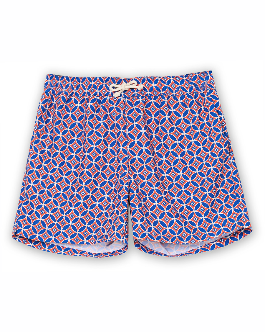 Herr | Badbyxor | Ripa Ripa | Levante Printed Swimshorts Red/Blue