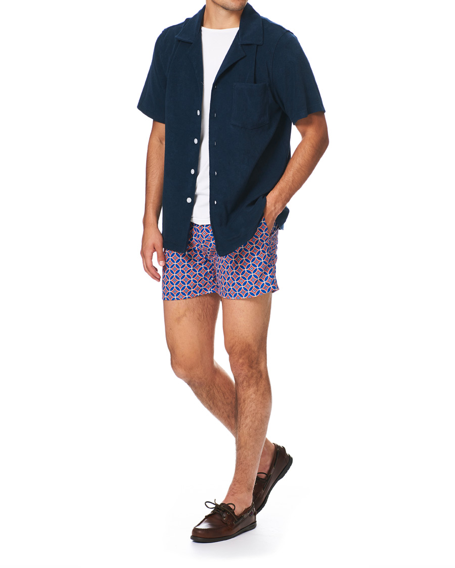 Herr | Badbyxor | Ripa Ripa | Levante Printed Swimshorts Red/Blue
