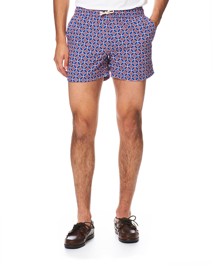 Herr | Badbyxor | Ripa Ripa | Levante Printed Swimshorts Red/Blue