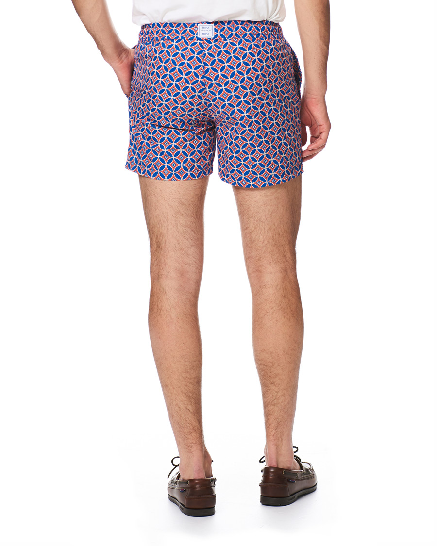 Herr | Badbyxor | Ripa Ripa | Levante Printed Swimshorts Red/Blue