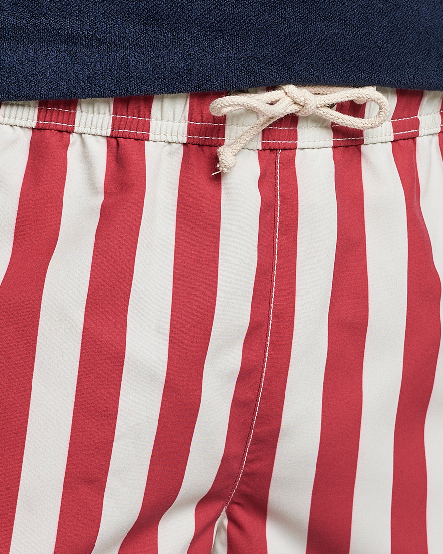 Herr | Badbyxor | Ripa Ripa | Paraggi Striped Swimshorts Red/White