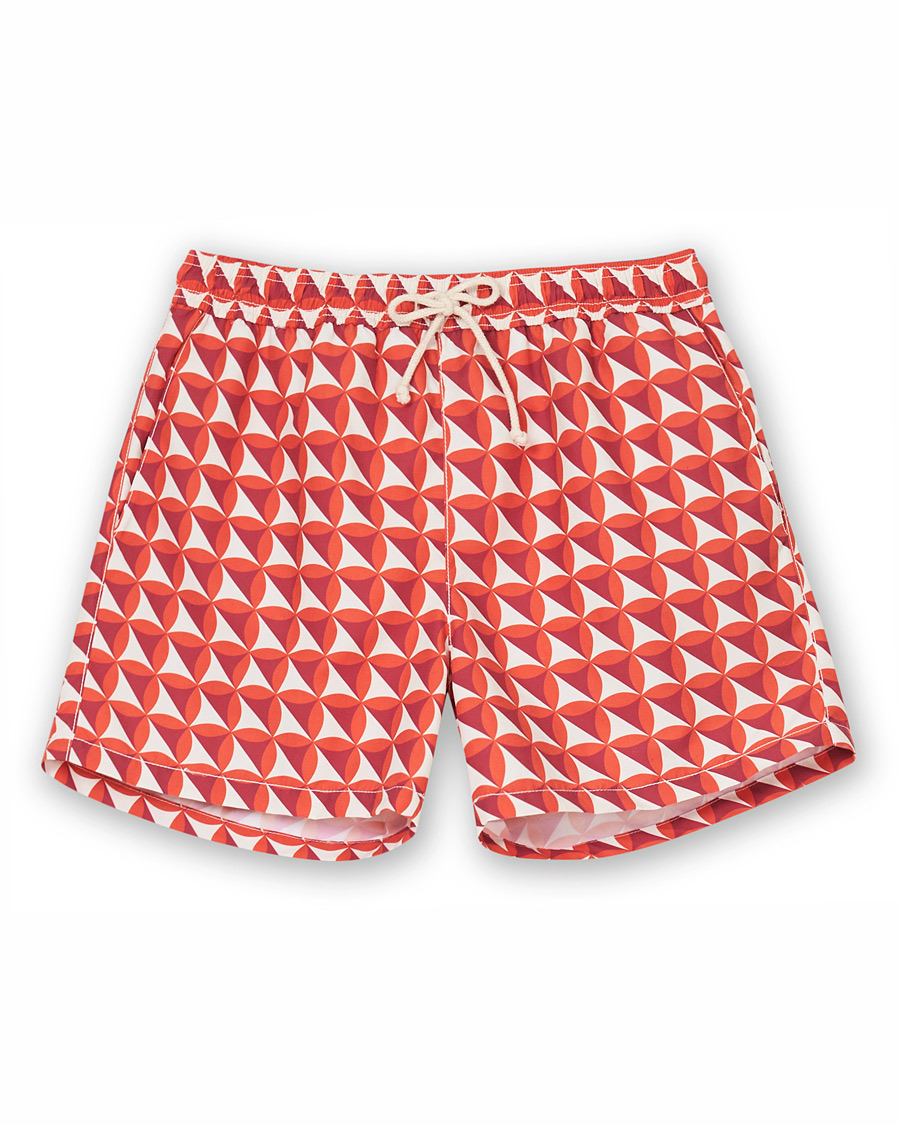 Herr | Badbyxor | Ripa Ripa | Vele Printed Swimshorts Red