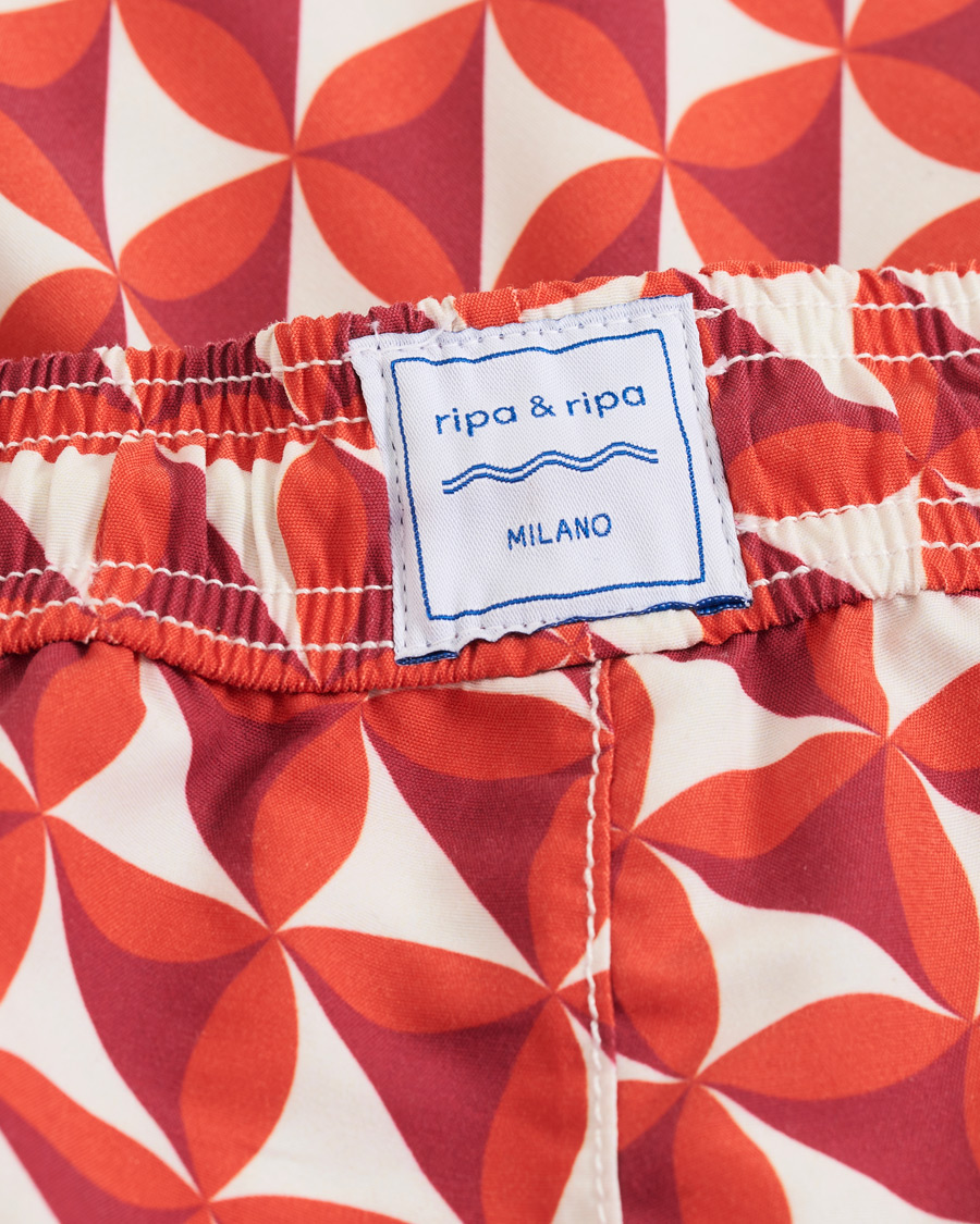 Herr | Badbyxor | Ripa Ripa | Vele Printed Swimshorts Red