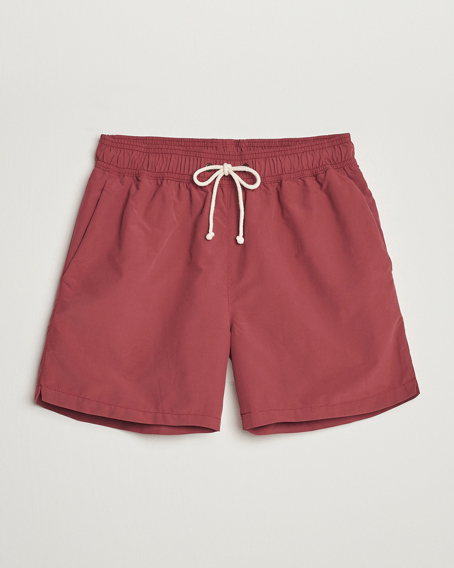 Herr | Badbyxor | Ripa Ripa | Plain Swimshorts Soft Red