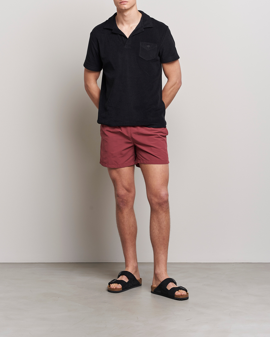 Herr | Badbyxor | Ripa Ripa | Plain Swimshorts Soft Red